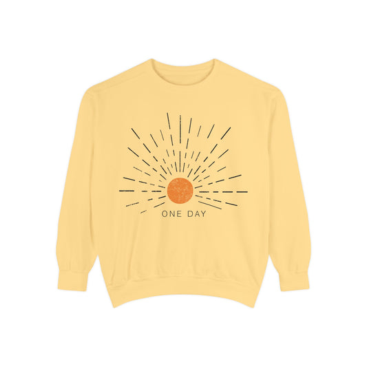 One Day Sweatshirt | Sunrise | Sunburst Sweatshirt | One Day Theme Pullover | One Day Sweater | Christian Clothing | Unisex Sweatshirt