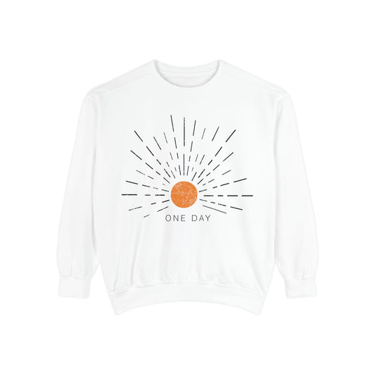 One Day Sweatshirt | Sunrise | Sunburst Sweatshirt | One Day Theme Pullover | One Day Sweater | Christian Clothing | Unisex Sweatshirt